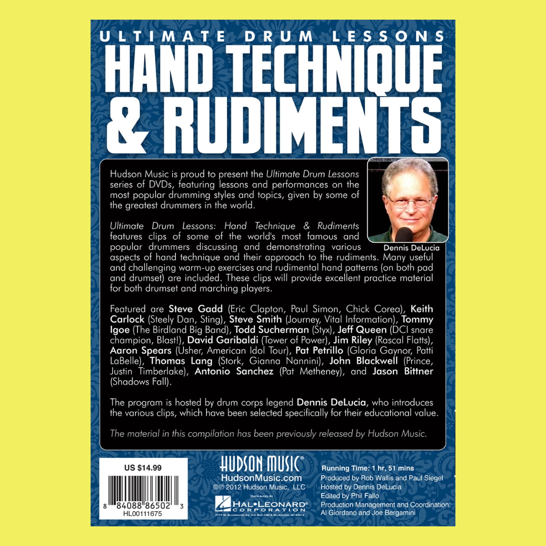 Ultimate Drum Lessons - Hand Technique & Rudiments Dvd