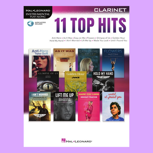 11 Top Hits for Clarinet Book with Play Along Audio