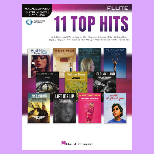 11 Top Hits for Flute Book with Play Along Audio
