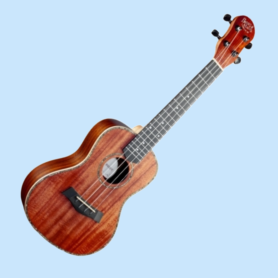 Barnes & Mullins BMUK7C Concert Koa Ukulele with Premium Backpack Case