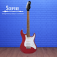 Sceptre Ventana - Deluxe Double Cutaway HSS See Thru Red Electric Guitar