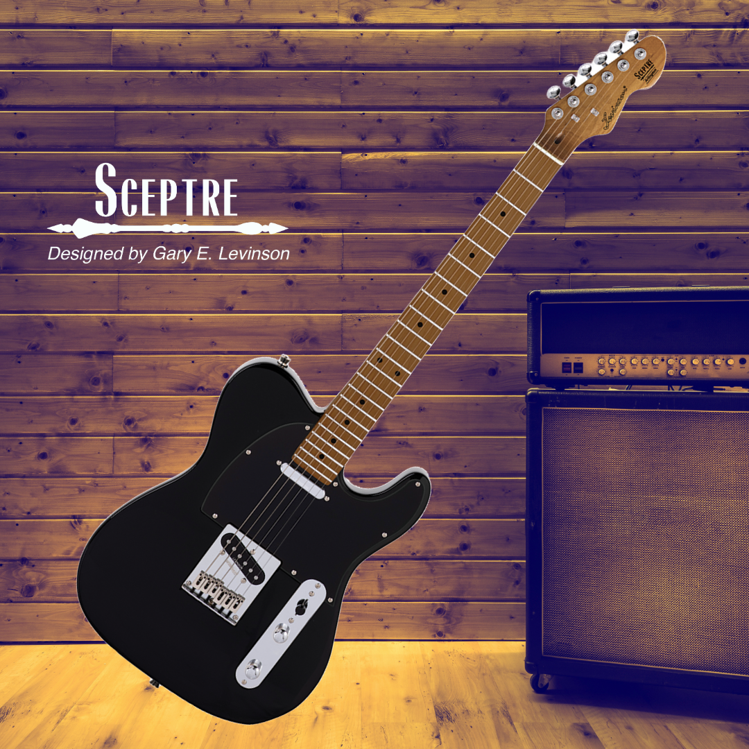 Sceptre Arlington - Standard Single Cutaway Black Electric Guitar