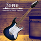 Sceptre Ventana Deluxe Double Cutaway HSS See Thru Ocean Blue Electric Guitar