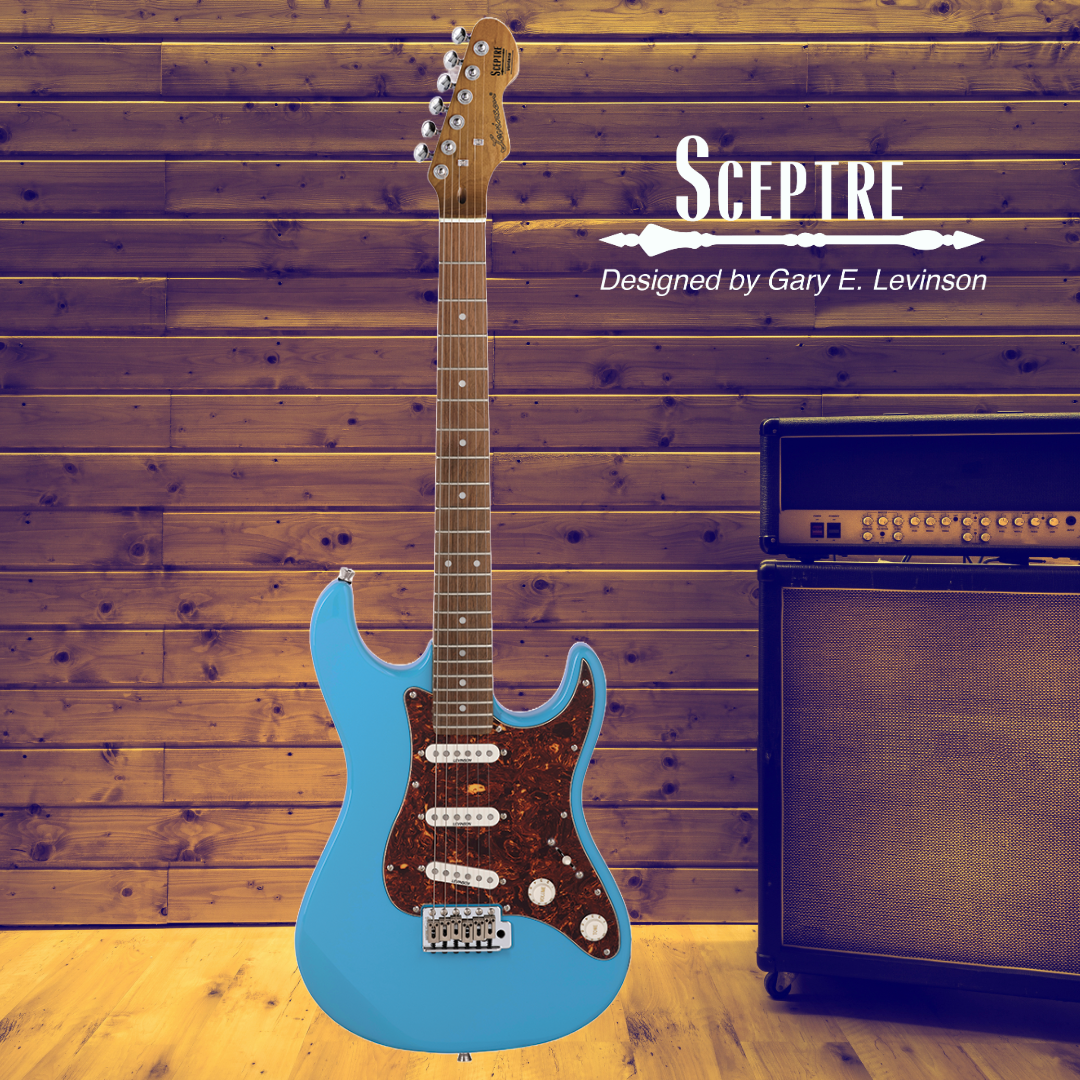 Sceptre Ventana Standard Double Cutaway Sonic Blue Electric Guitar