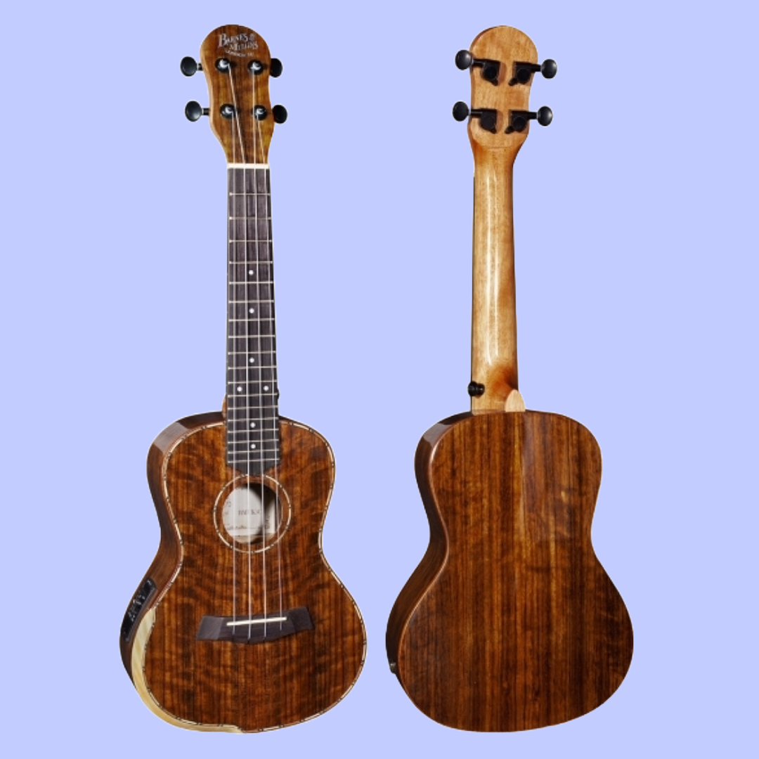 Barnes & Mullins BMUK5CE Concert Walnut Ukulele with Pickup & Backpack Case