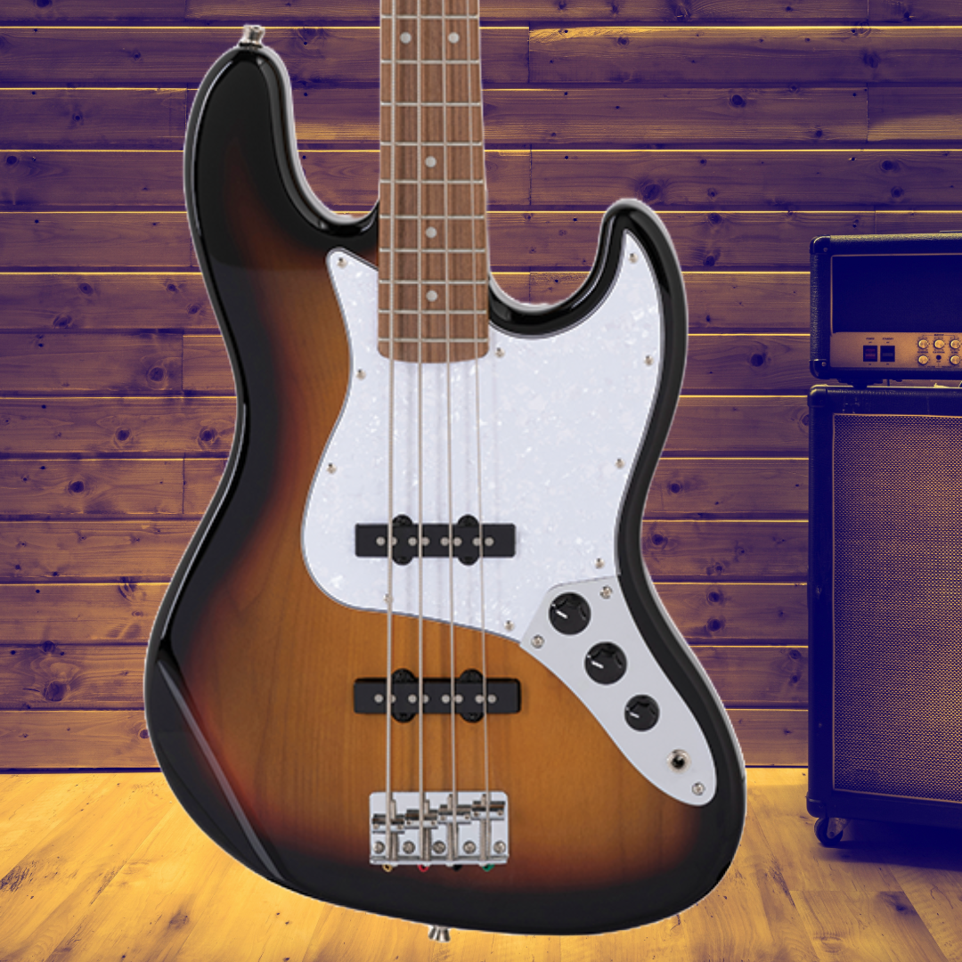 Sceptre DeSoto Standard Double Cutaway 3 Tone Sunburst Bass