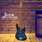 Sceptre DeSoto Deluxe Bass Guitar - Double Cutaway See Thru Ocean Blue