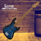 Sceptre DeSoto Deluxe Bass Guitar - Double Cutaway See Thru Ocean Blue