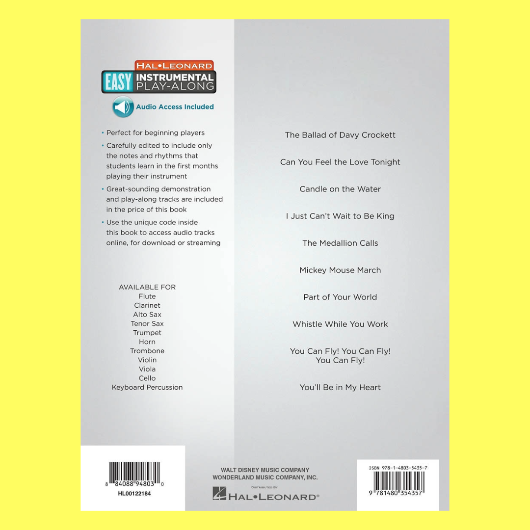 Disney For Viola Easy Instrumental Playalong Bk/Ola