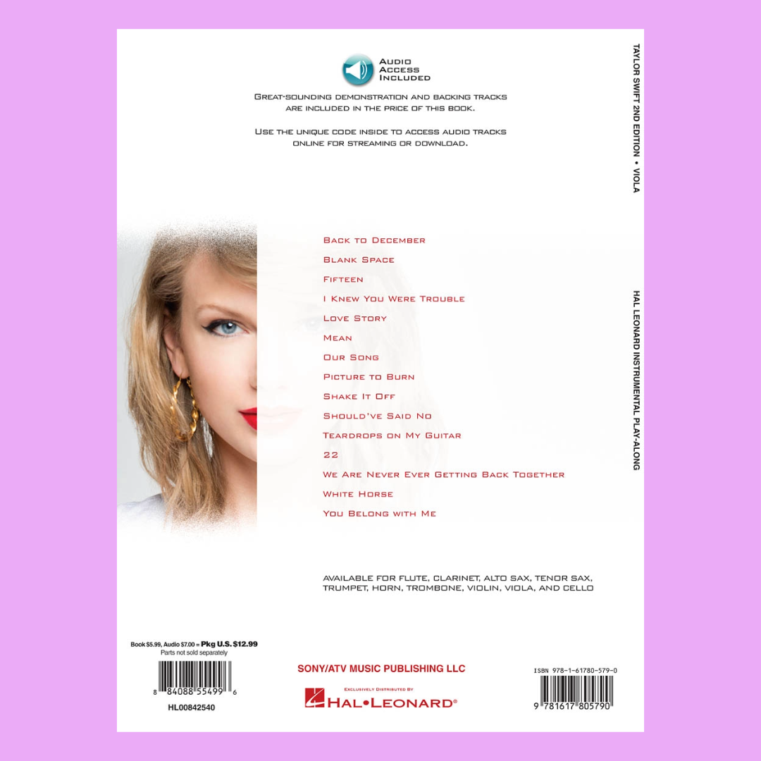 Taylor Swift Viola Play Along Book/Ola (2nd Edition)