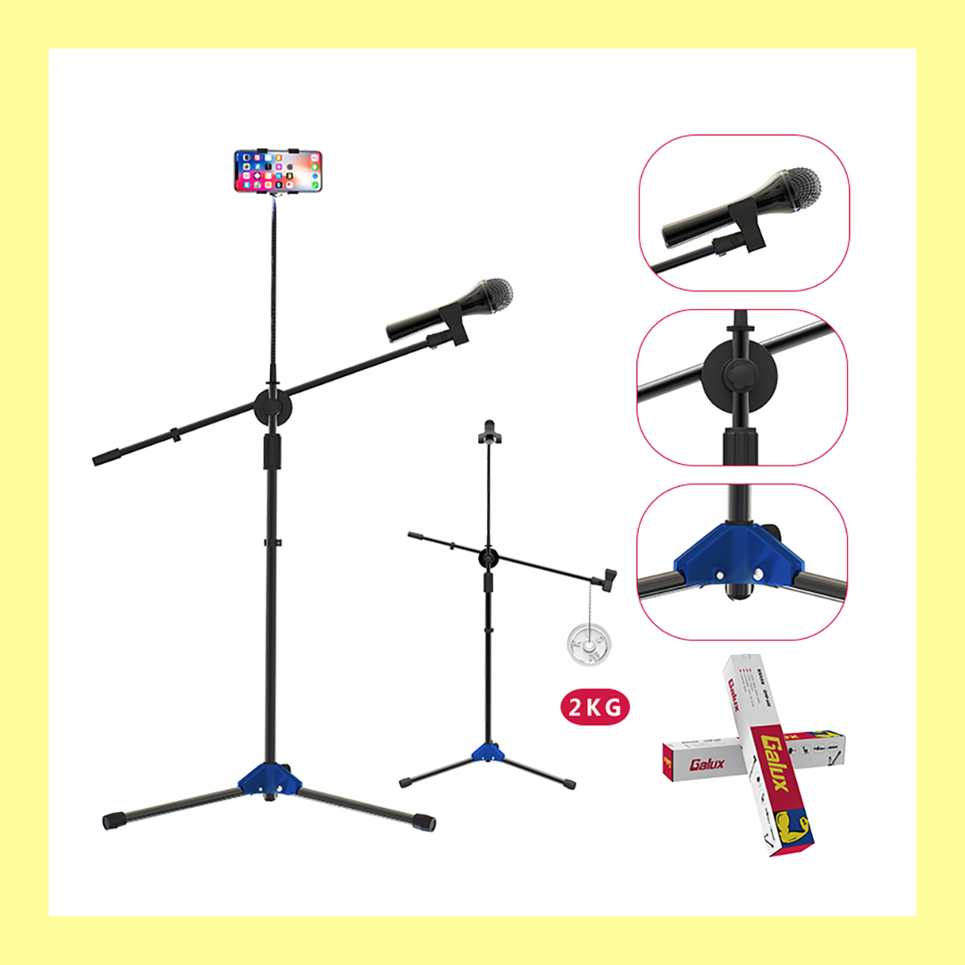 Galux GMP-600 Microphone Stand with Mobile Phone Holder