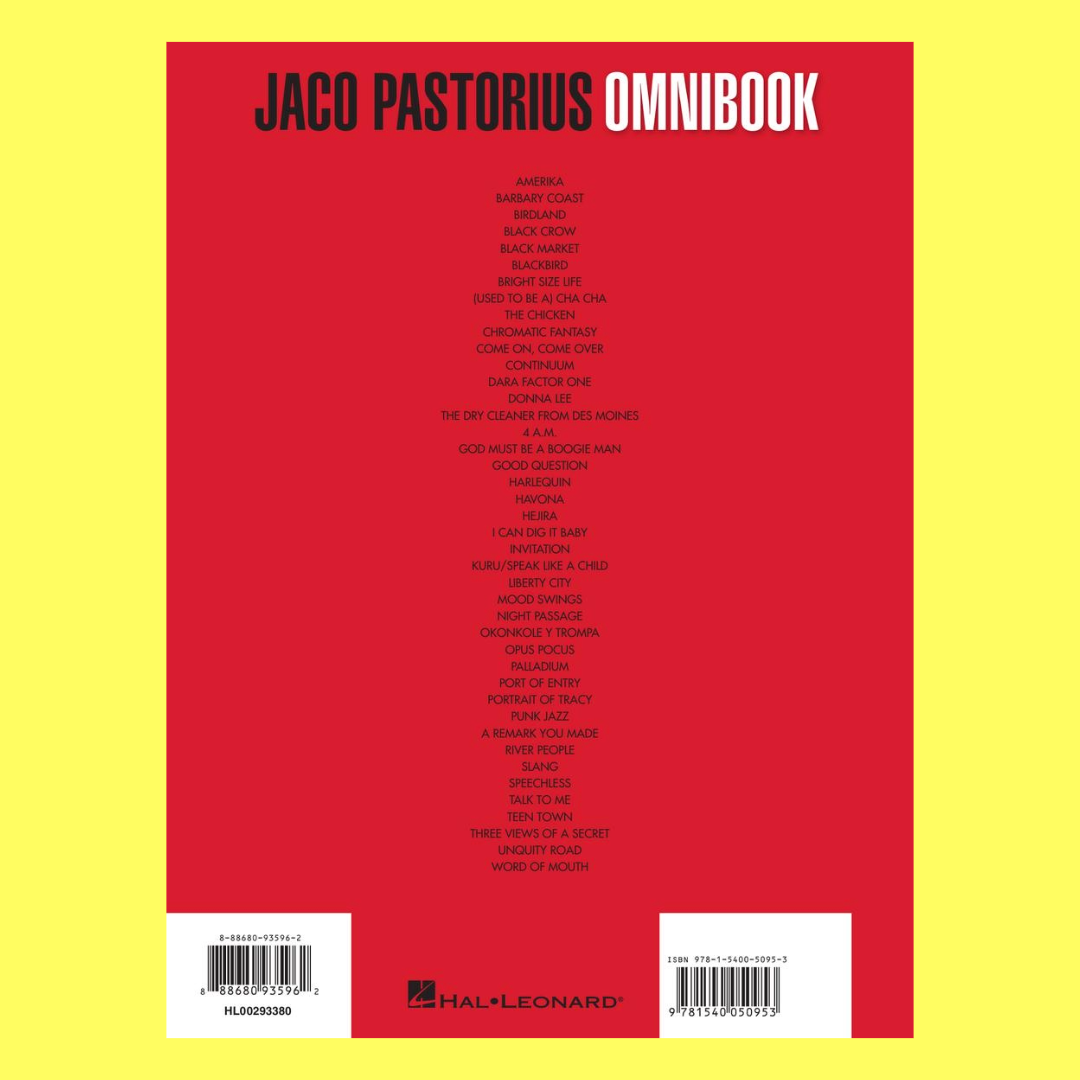 Jaco Pastorius Omnibook for Bass Clef Instruments (43 Songs Jaco Pastorius Omnibook for Bass Clef Instruments (43 Songs