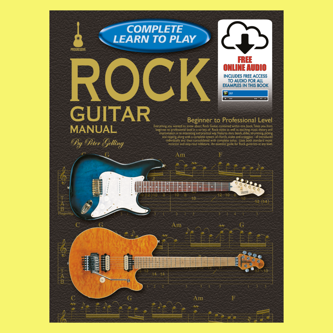 Progressive Complete Learn To Play Rock Guitar Manual Book/Ola