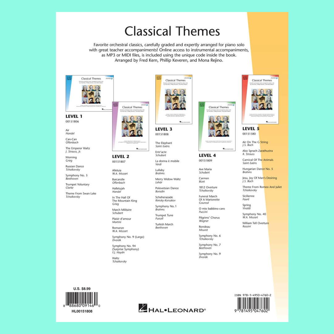 Hal Leonard Student Piano Library - Classical Themes Level 3 Book/Ola