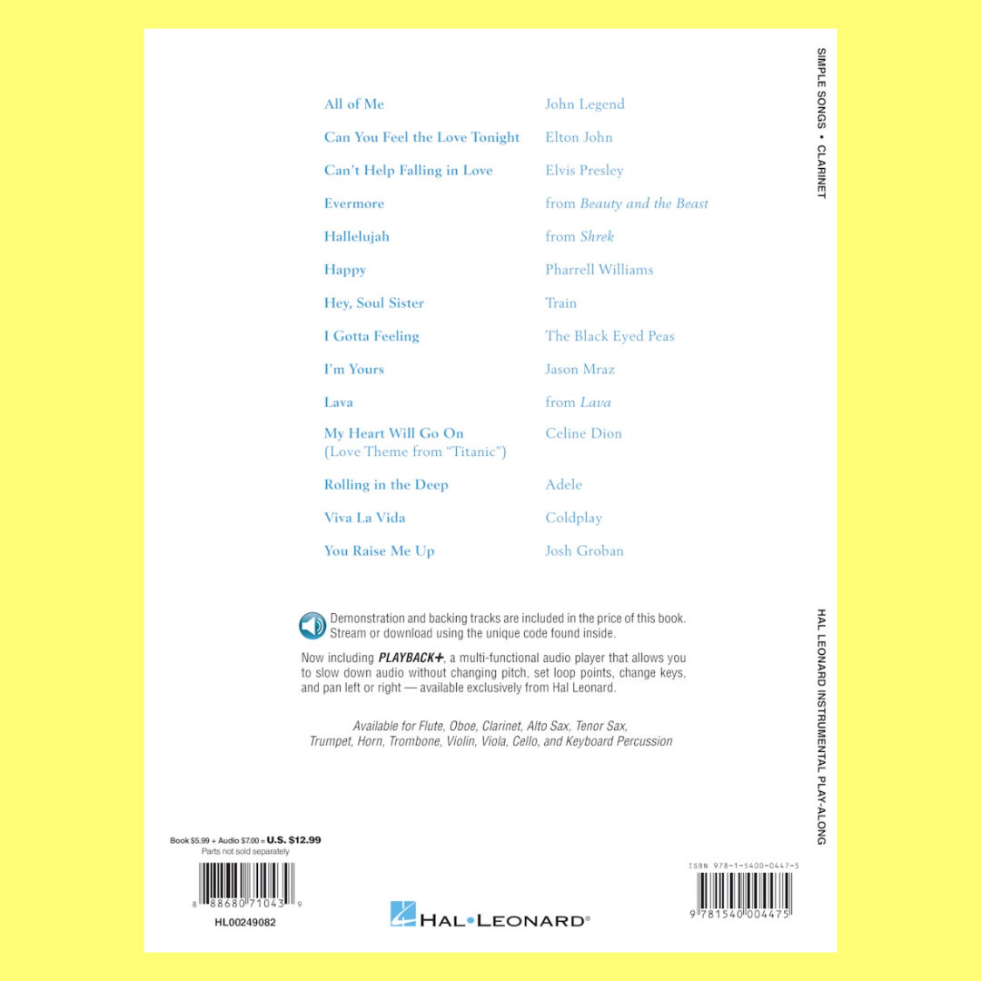 Simple Songs For Clarinet Play Along Book/Ola