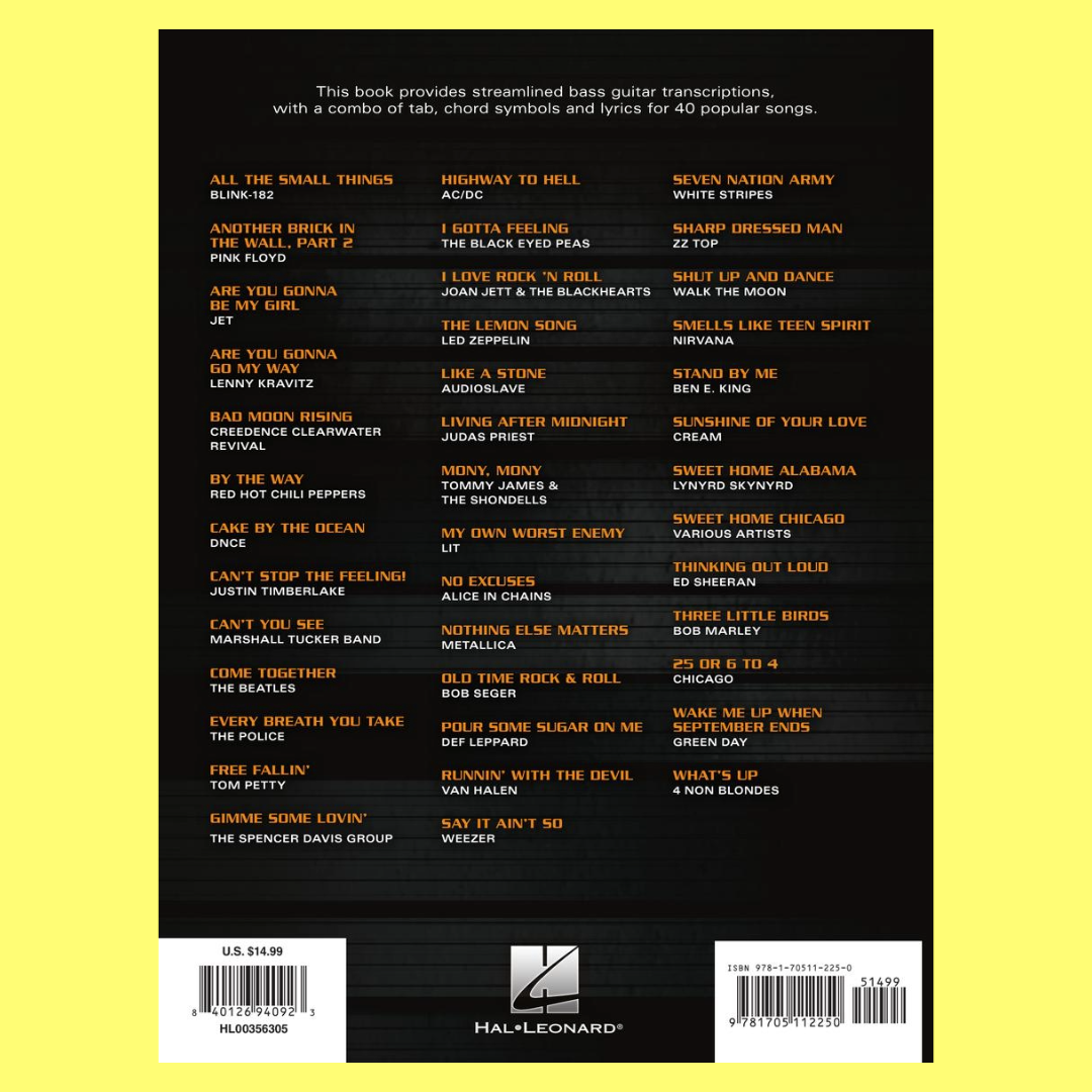 Simple Songs For Bass Book (40 Songs)