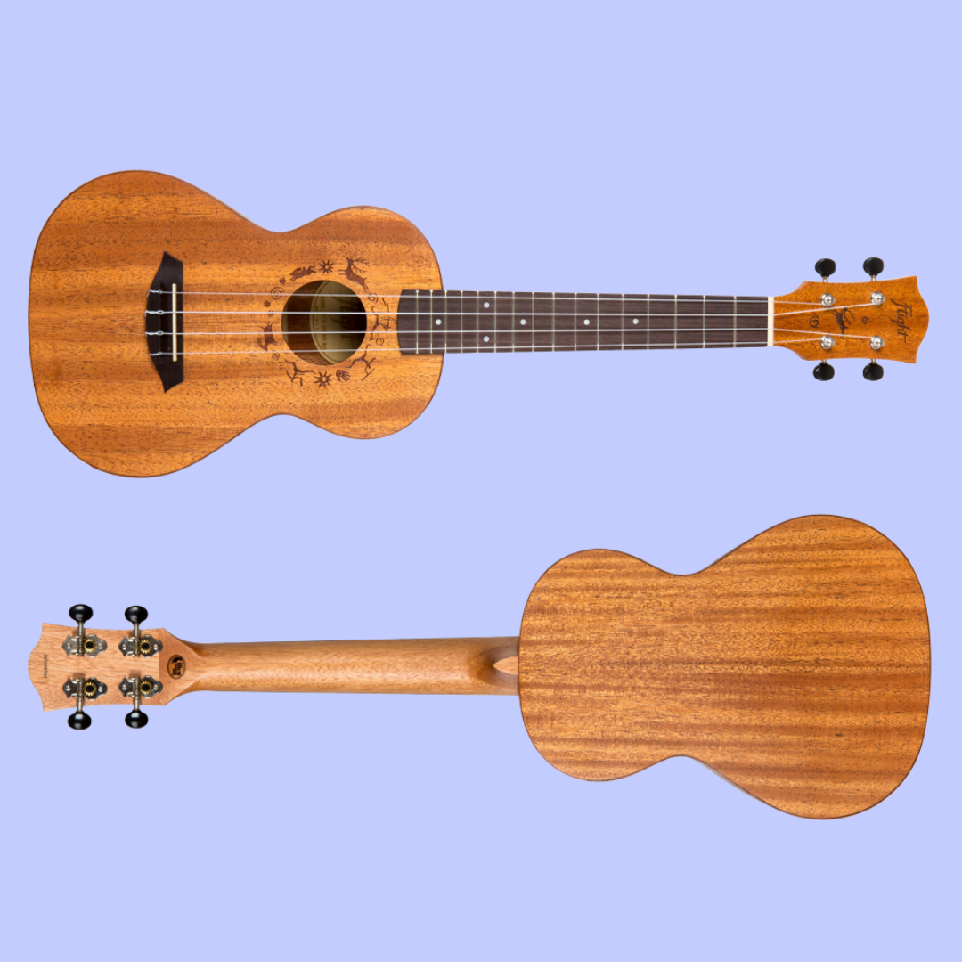 Flight DUT34 EQ MAH-A Electro-Acoustic Tenor Ukulele with Padded Gig Bag