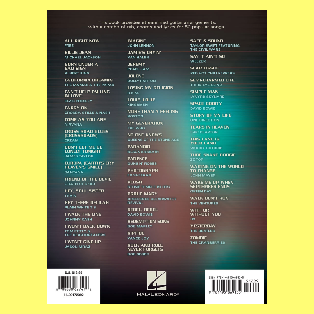 More Simple Songs Easy Guitar Chords Lyrics Book (50 Songs)