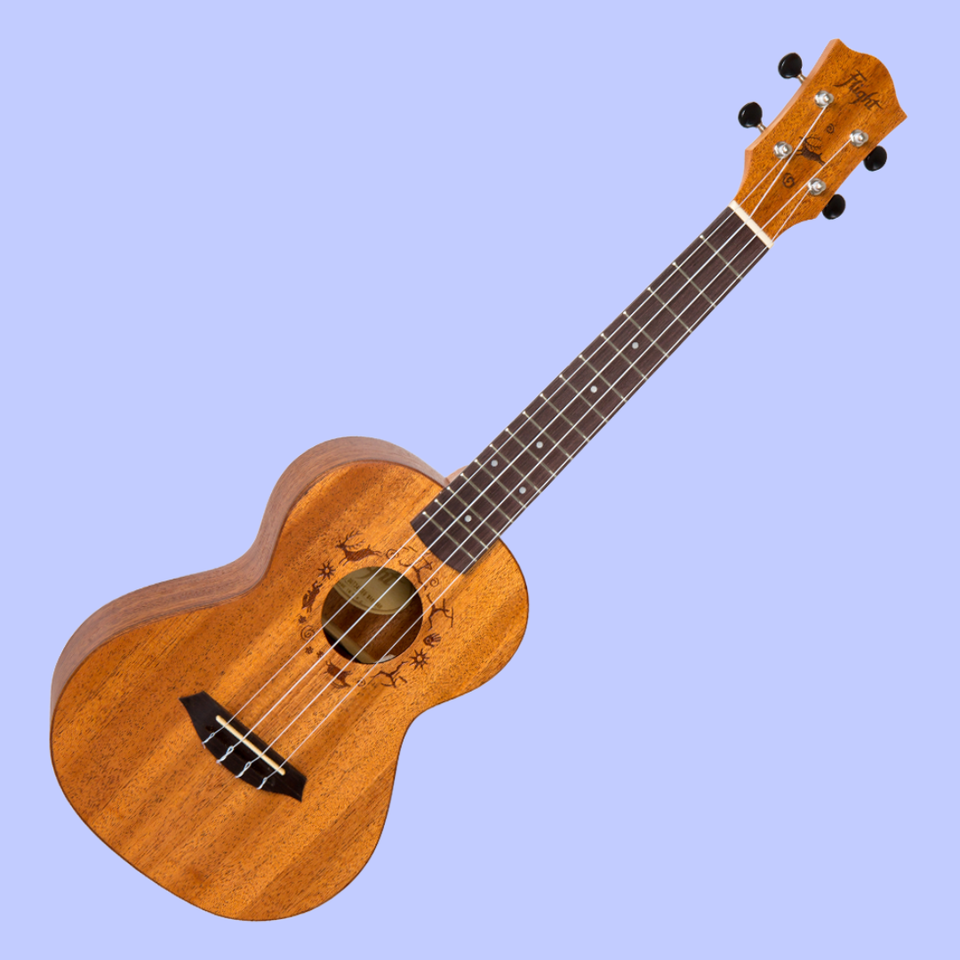 Flight DUT34 EQ MAH-A Electro-Acoustic Tenor Ukulele with Padded Gig Bag