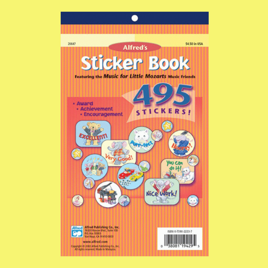 Alfred's Music For Little Mozarts - 495 x Reward Sticker Book