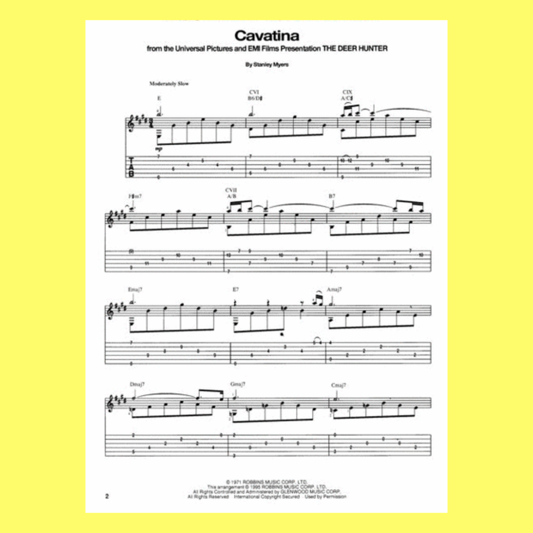 Cavatina Theme From The Deer Hunter - Guitar Solo Sheet Music