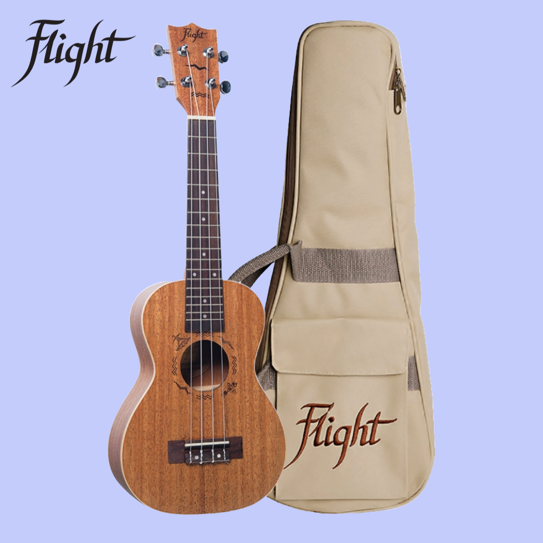 Flight DUC323 Concert Mahogany Ukulele with Padded Gig Bag