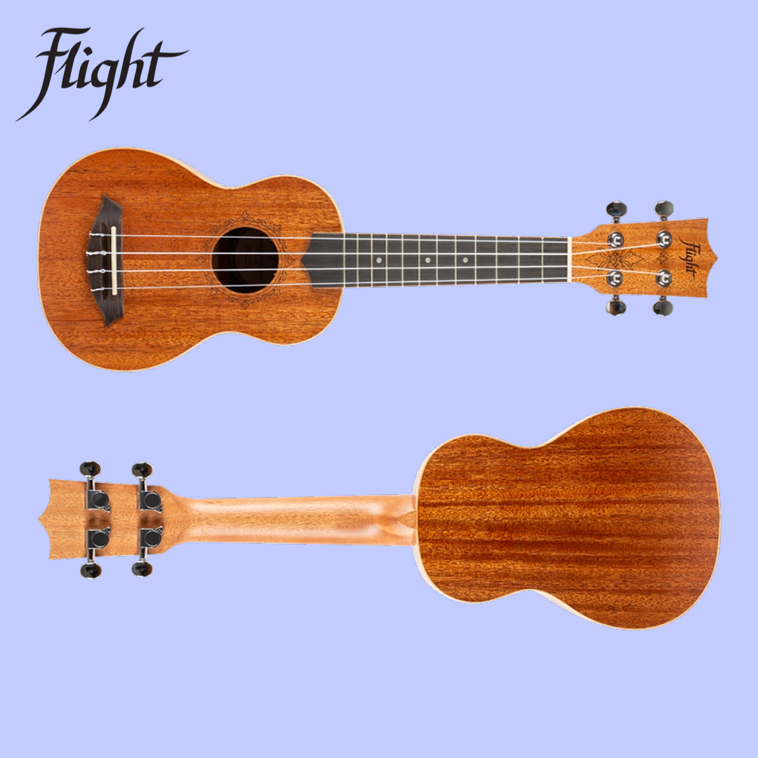 Flight DUS321 Soprano Ukulele Mahogany with Padded Gig Bag