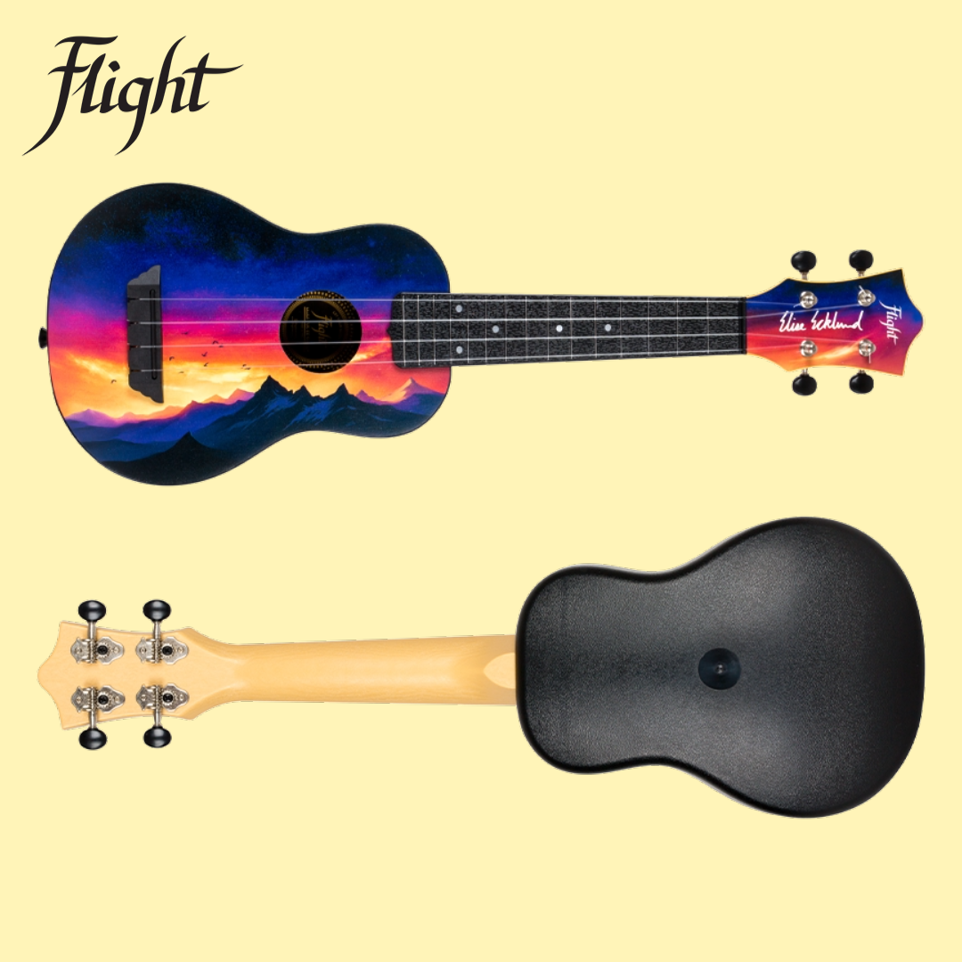 Flight TUS-EE Sunset Elise Ecklund Travel Soprano Ukulele with Gig Bag