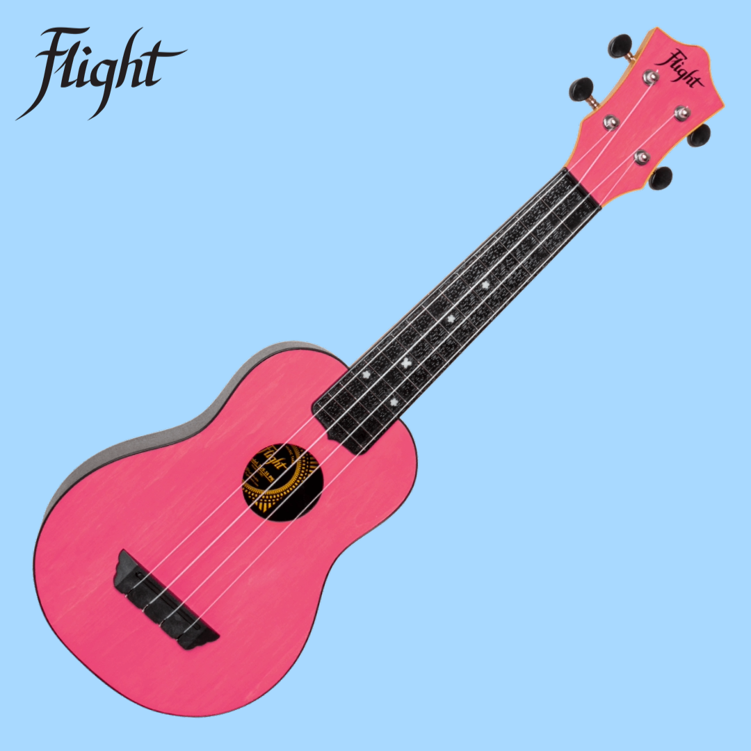 Flight TUS35 ABS Travel Soprano Pink Ukulele with Gig Bag