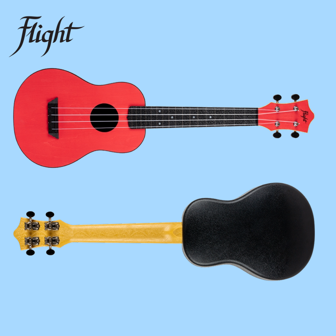 Flight TUC-35 Red Travel Concert Ukulele with Gig Bag