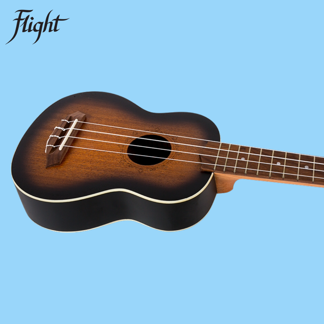 Flight NUS380 Amber Soprano Ukulele with Gig Bag