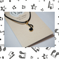 Music is Always The Answer Necklace - Quaver Note (Black)