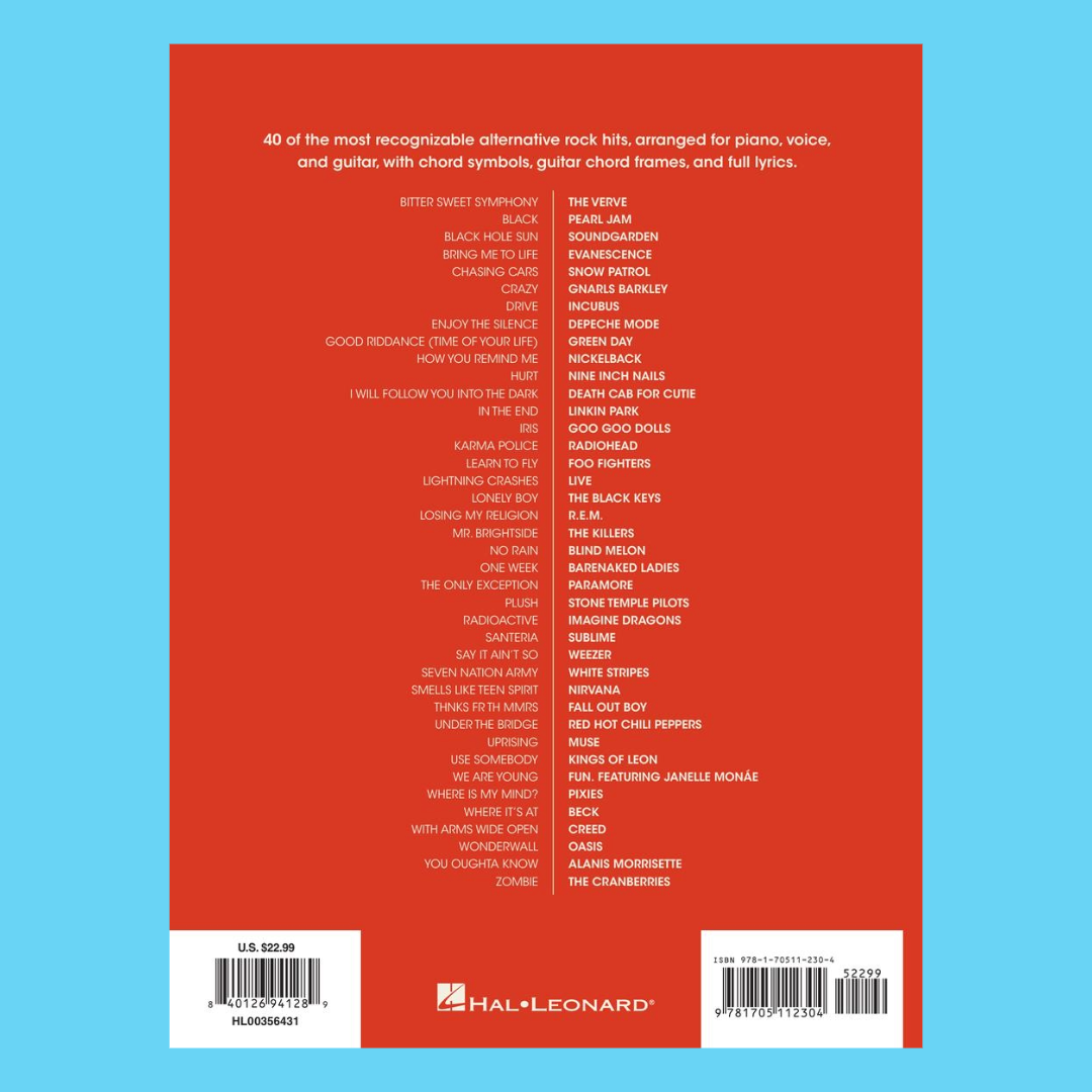 Pvg Knowledge Book Alternative Rock Sheet Music Collection PVG Book (2nd Edition ...