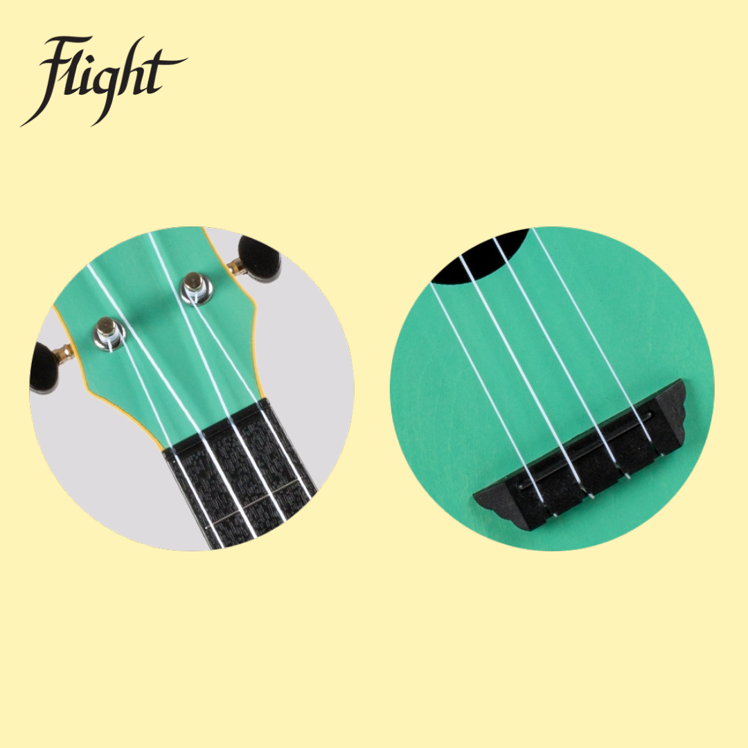 Flight TUC-35 Light Blue Travel Concert Ukulele with Gig Bag