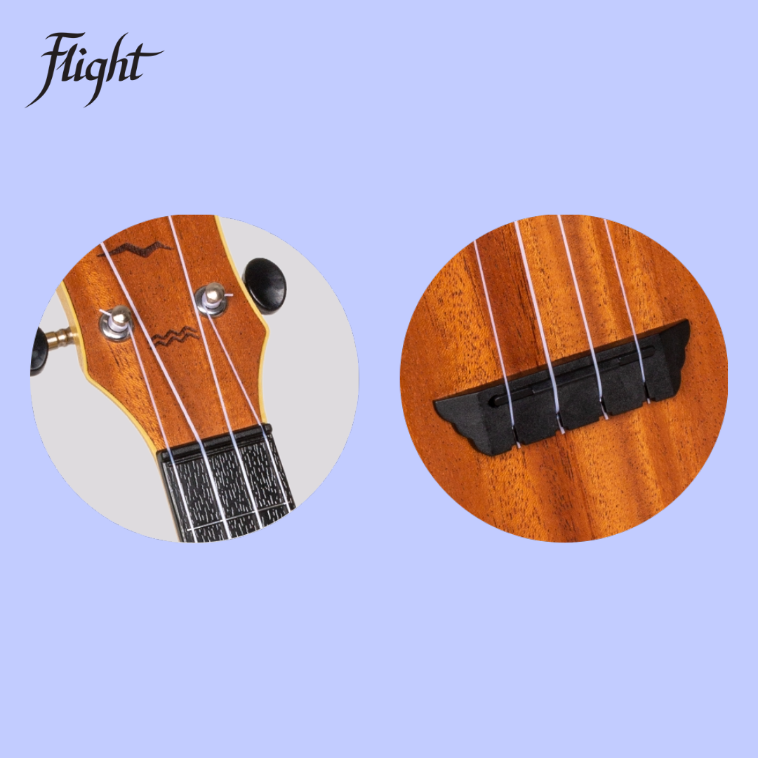Flight TUS-53 Mahogany Travel Soprano Ukulele with Gig Bag