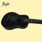 Flight TUS35E Electro-Acoustic Black Travel Soprano Ukulele with Gig Bag