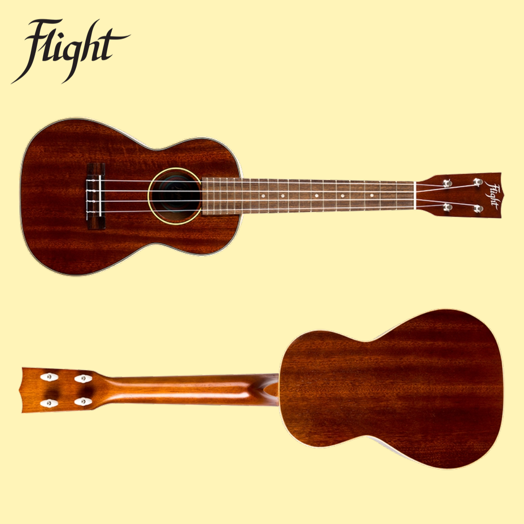 Flight MUC-2 All-Solid Mahogany Concert Ukulele with Padded Gig Bag