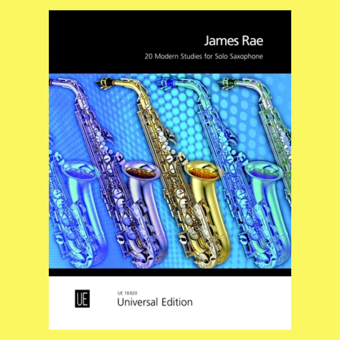James Rae: 20 Modern Studies - Solo Saxophone Book – Music2u.com.au