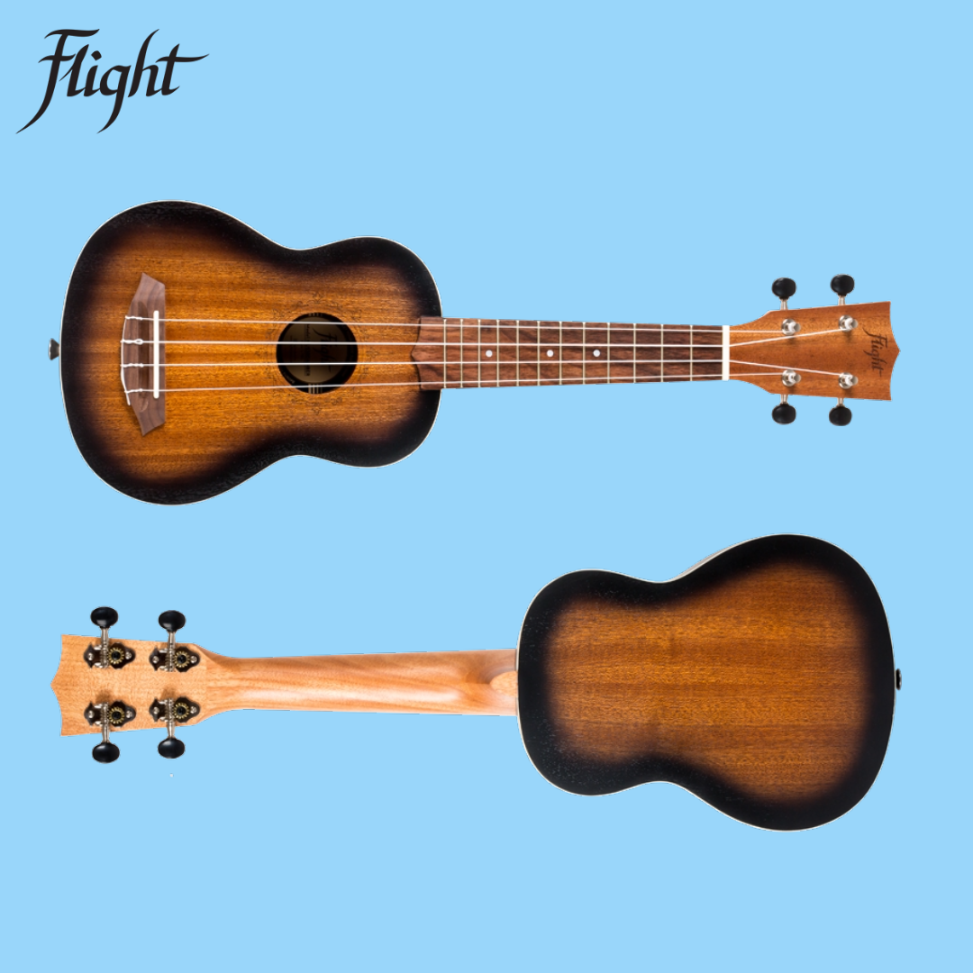 Flight NUS380 Amber Soprano Ukulele with Gig Bag