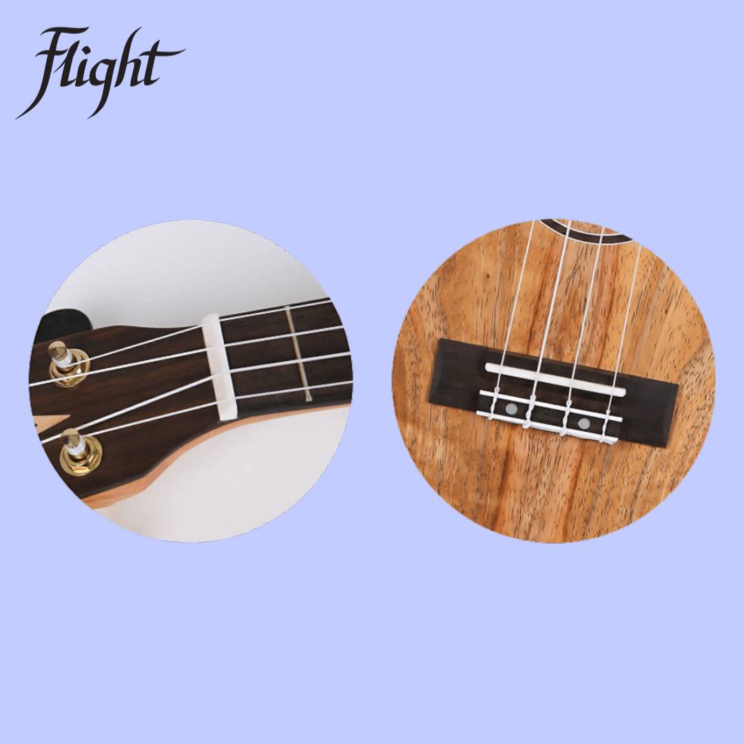 Flight DUC410 QA Quilted Ash Concert Ukulele with Padded Gig Bag