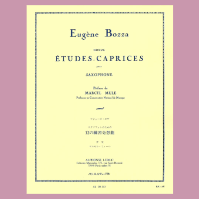 Eugene Bozza - 12 Etudes Caprices Saxophone Solo Book