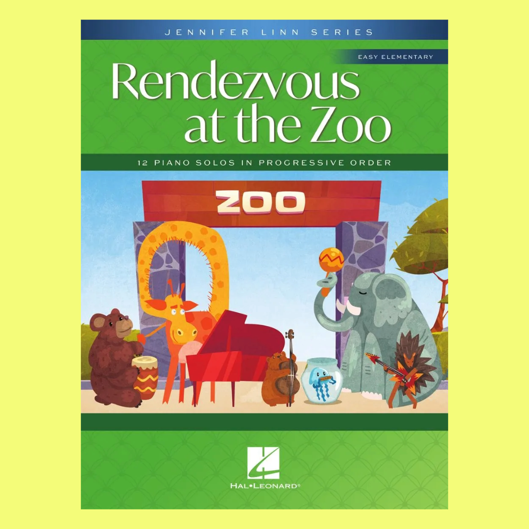 Rendezvous At The Zoo Book - 12 Easy Elementary Piano Solos In Progressive Order
