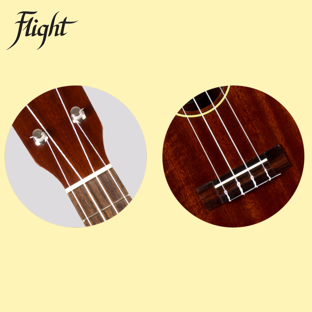 Flight MUC-2 All-Solid Mahogany Concert Ukulele with Padded Gig Bag