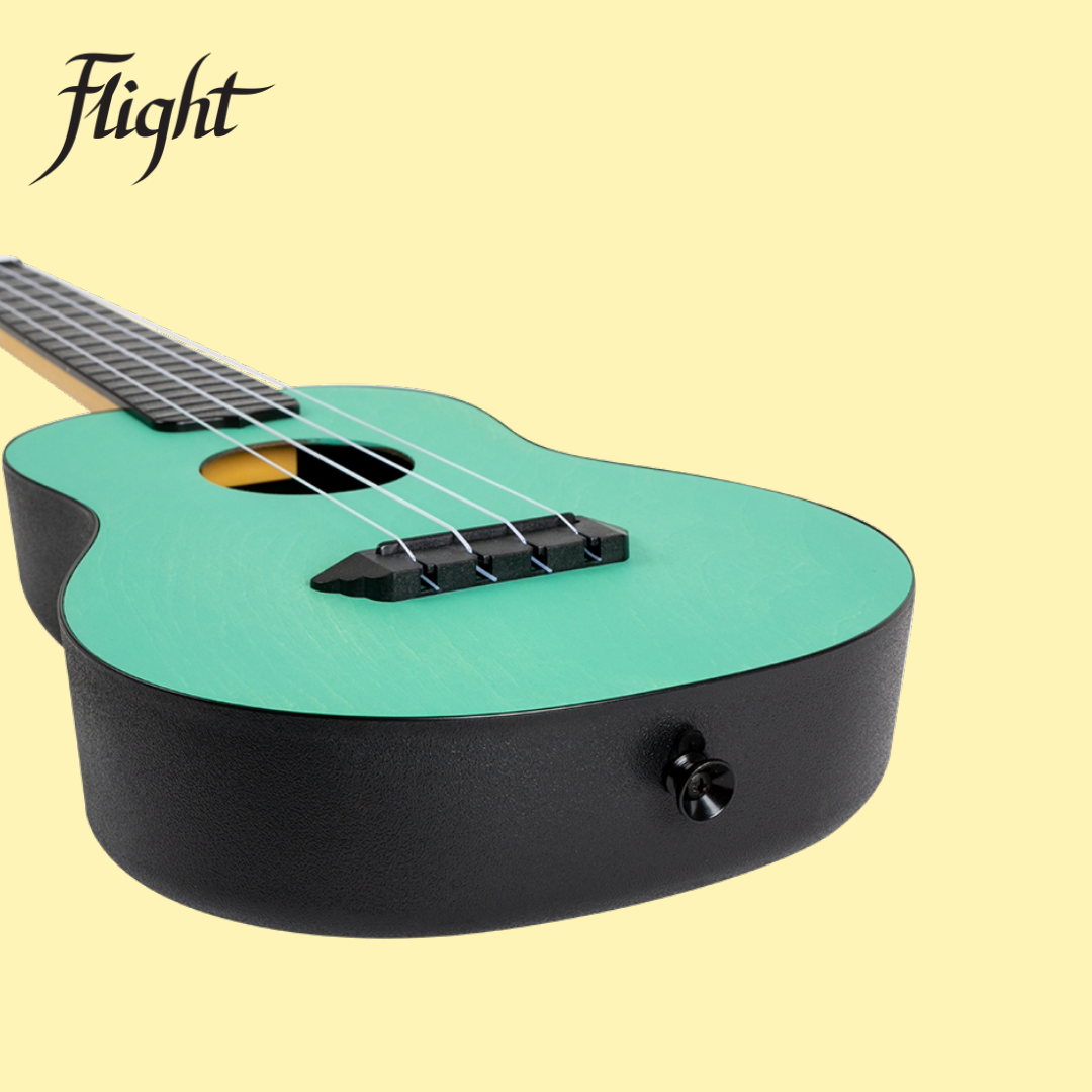 Flight TUC-35 Light Blue Travel Concert Ukulele with Gig Bag