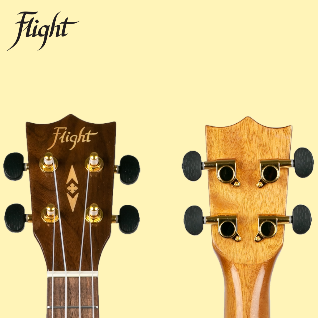 Flight DUC445 Concert Acacia Gloss Finish Ukulele with Gig Bag