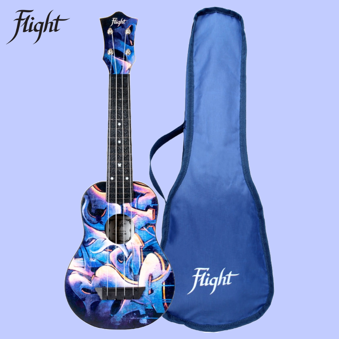 Flight TUS40 ABS Travel Soprano Ukulele Graffiti with Travel Bag