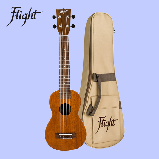 Flight LUS5 Solid Mahogany Concert Scale Long Neck Soprano Ukulele