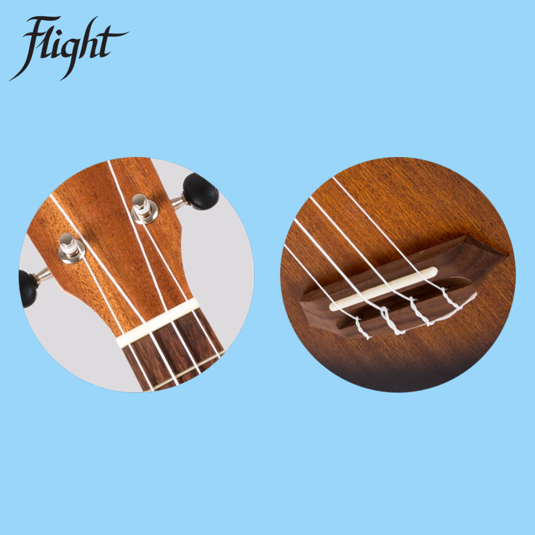 Flight NUS380 Amber Soprano Ukulele with Gig Bag