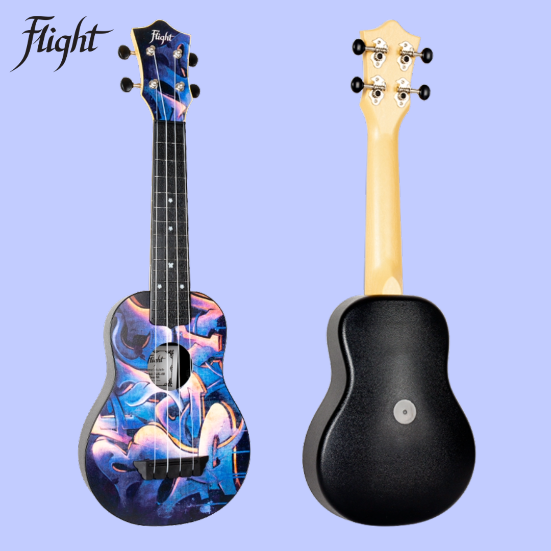 Flight TUS40 ABS Travel Soprano Ukulele Graffiti with Gig Bag