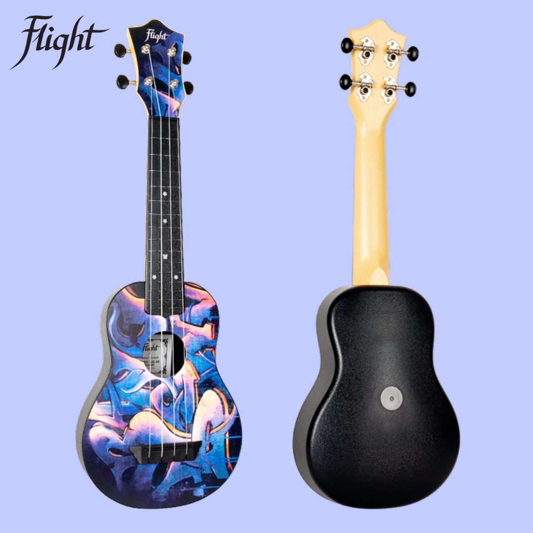 Flight TUS40 ABS Travel Soprano Ukulele Graffiti with Travel Bag